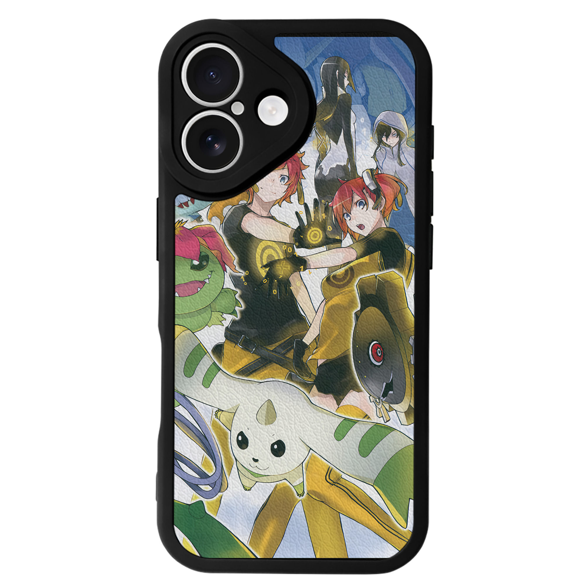 （画像用） Digimon デジタルモンスター/デジモン 【iPhone 16シリーズ対応】シリコンスマホケース（レザー調） 材質：シリコン